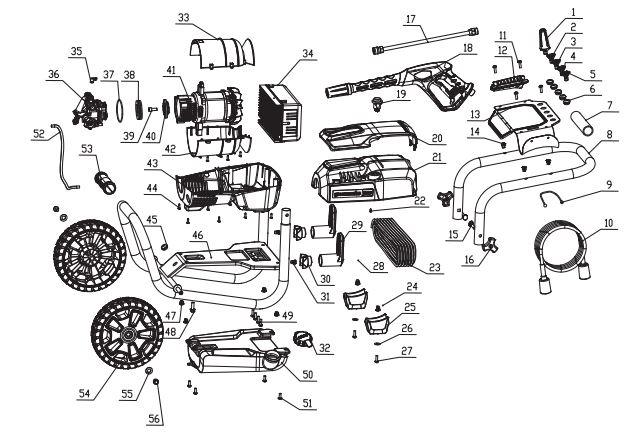 GPW 2700 GREEN WORKS PRESSURE WASHER PARTS